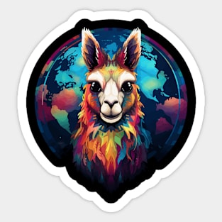 Llama Earth Day Sticker